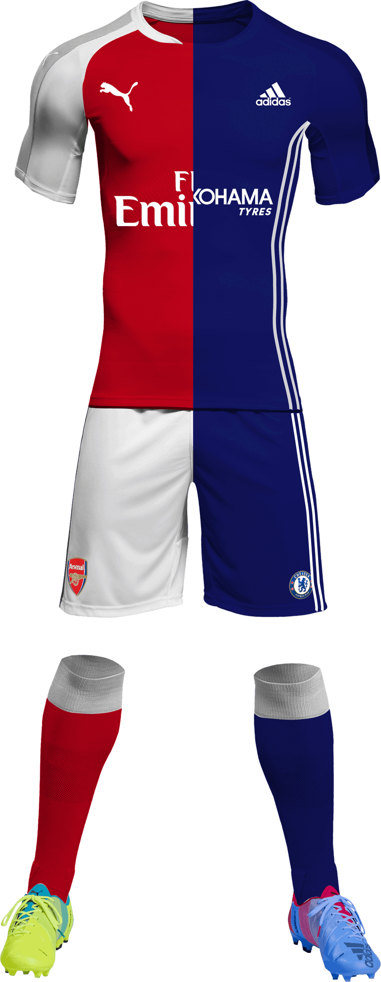 Fly Emirates Arsenal Chelsea Football Kit Hybrid PNG
