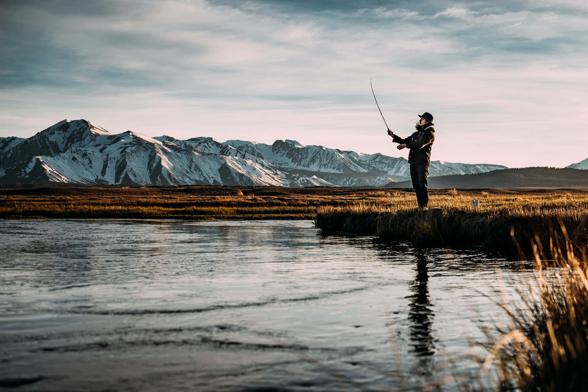 The Joy of Fly Fishing In Nature Wallpaper