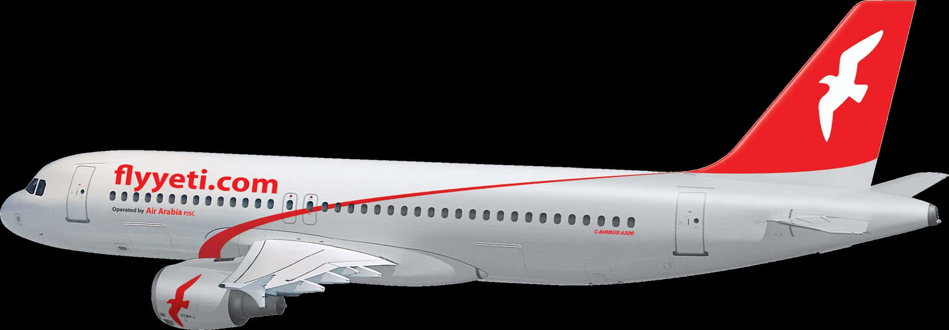 Fly Yeti Airplane Side View PNG