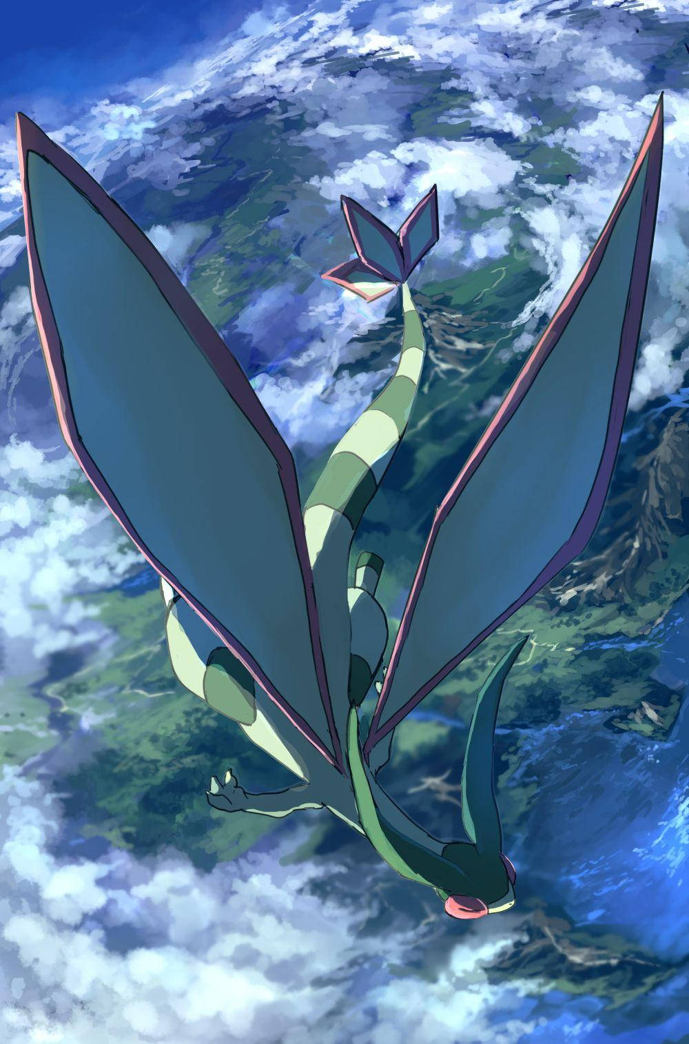 Flygon Above The Clouds Wallpaper