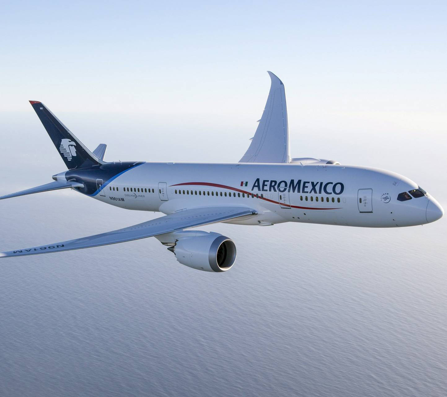 Flying Aeromexico Boeing 787- 8 Dreamliner Plane Wallpaper