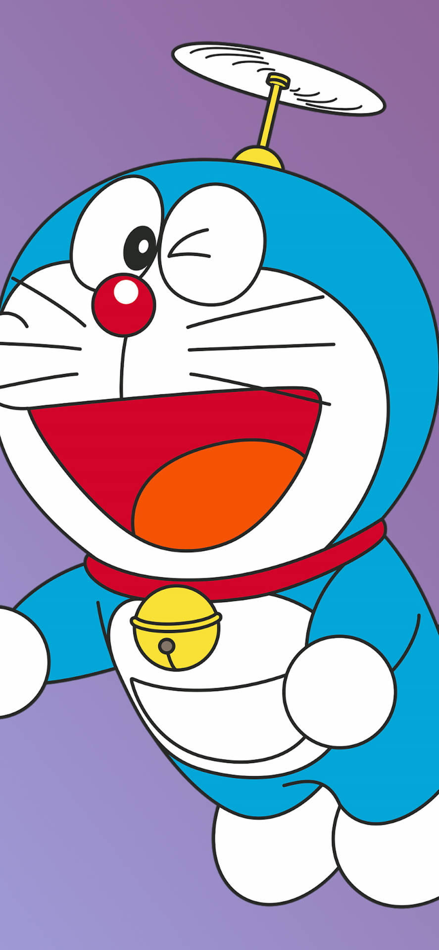 Flying And Winking Doraemon Iphone Background