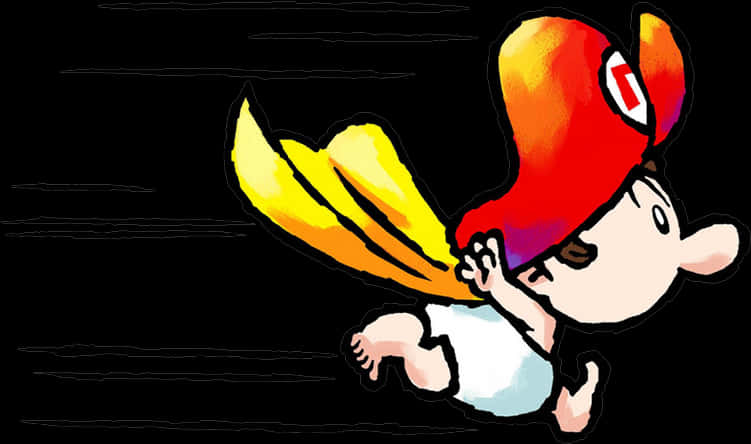 Flying Baby Cartoon Character PNG