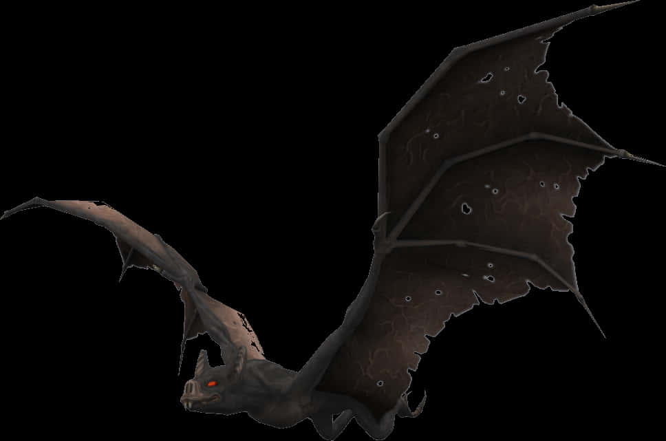 Flying Bat Silhouette PNG