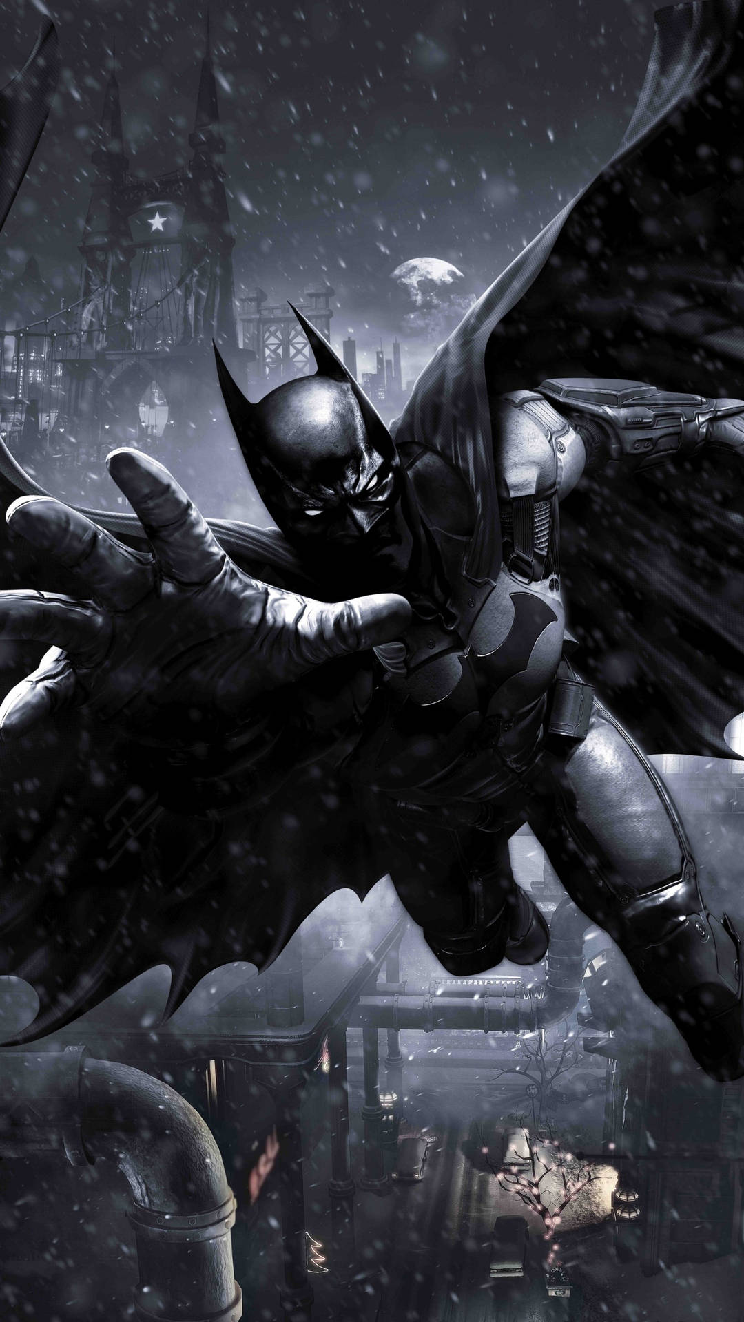 Download Flying Batman Arkham Iphone Wallpaper 