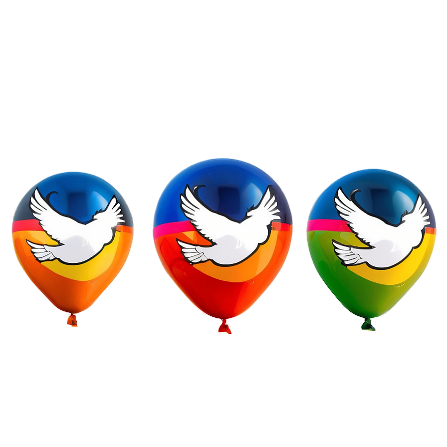 Flying Birds Balloon Png 74 PNG