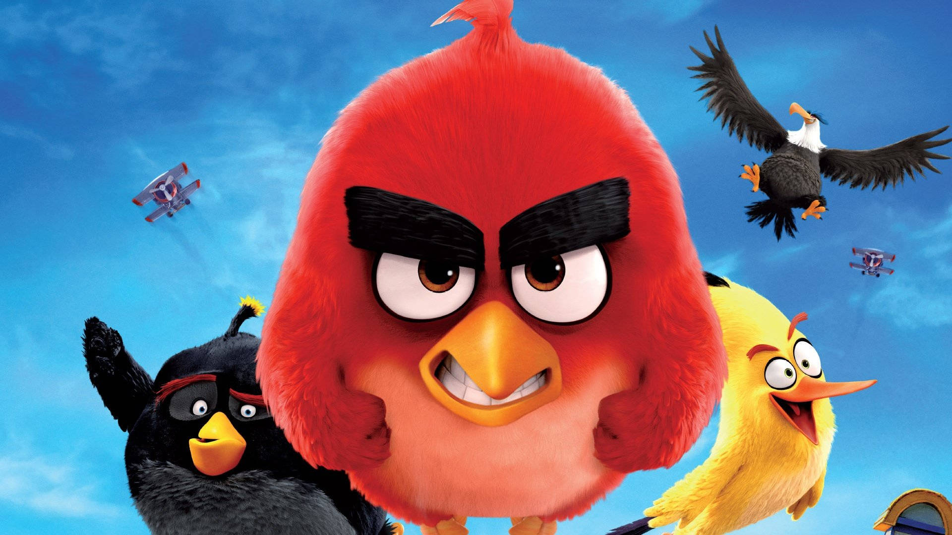 Flying Birds In The Angry Birds Movie Wallpaper