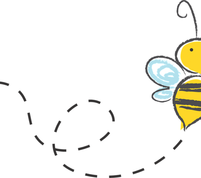 Flying Cartoon Bee Clipart PNG