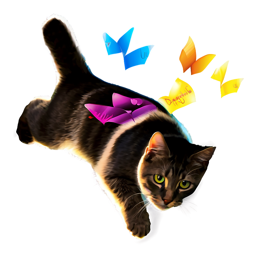 Flying Cat Dream Png B PNG