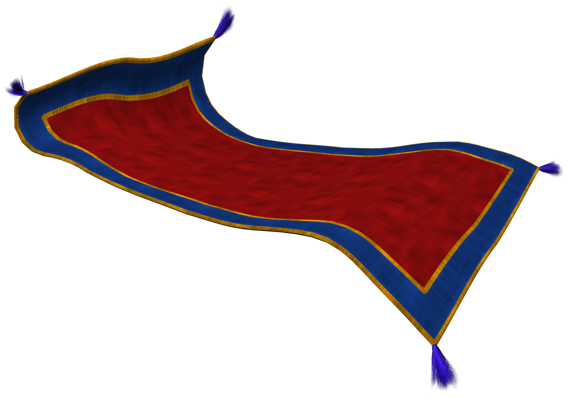 Flying Magic Carpet3 D Render PNG