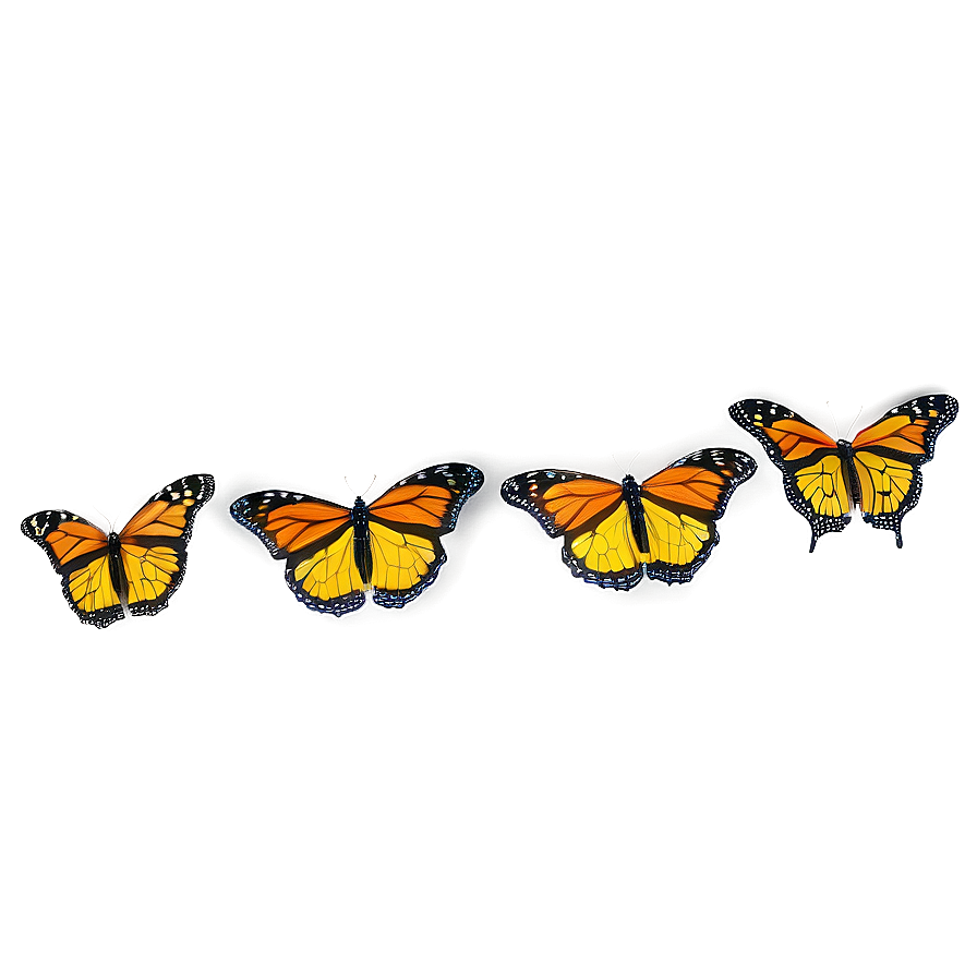 Flying Monarch Butterflies Png 06252024 PNG