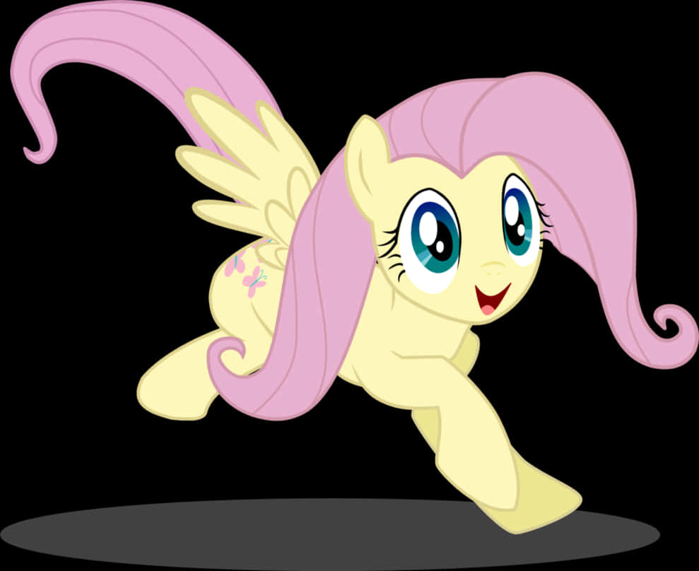 Flying Pink Pony Character PNG