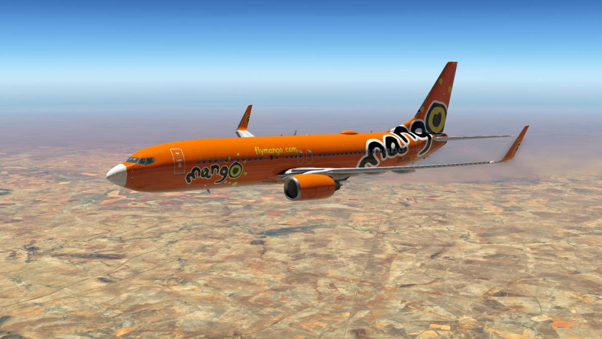 Flyvende Plane Mango Airlines Tapet Wallpaper