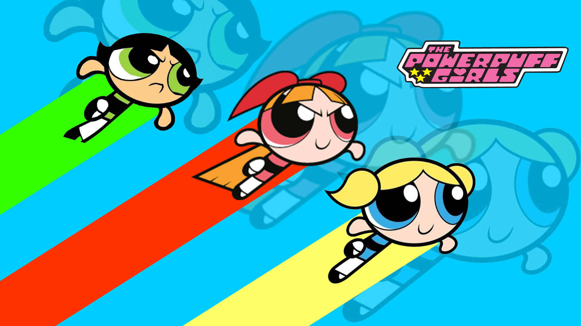 Flying Powerpuff Girls Cartoon PFP Wallpaper