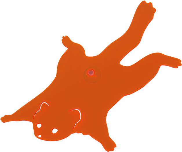 Flying Squirrel Silhouette Orange PNG