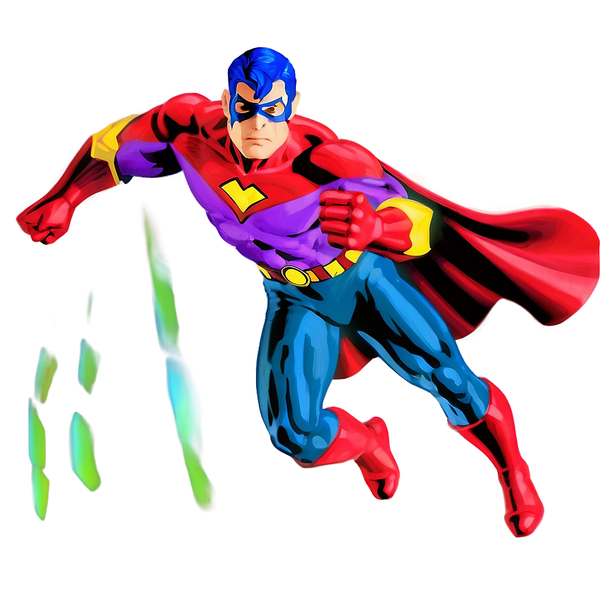 Flying Superhero Figure Png 06242024 PNG