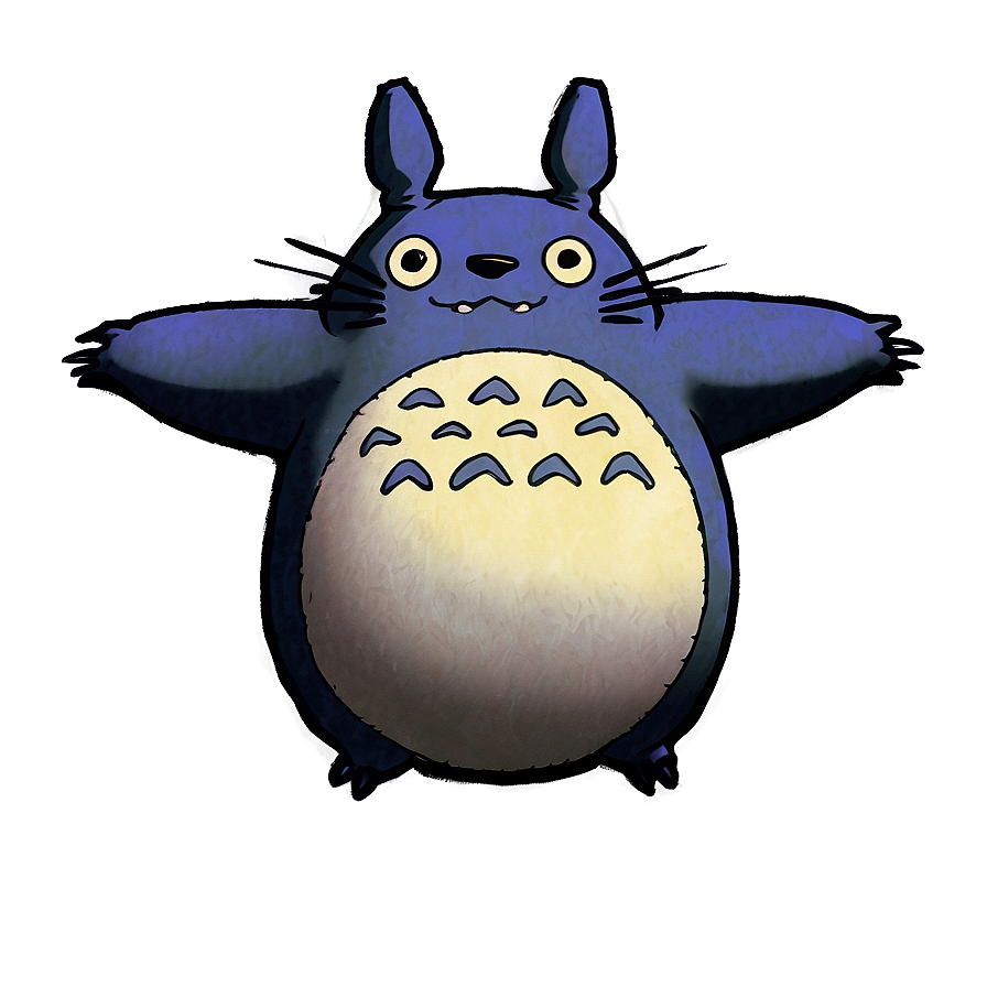 Flying Totoro Artwork Png Jrp PNG