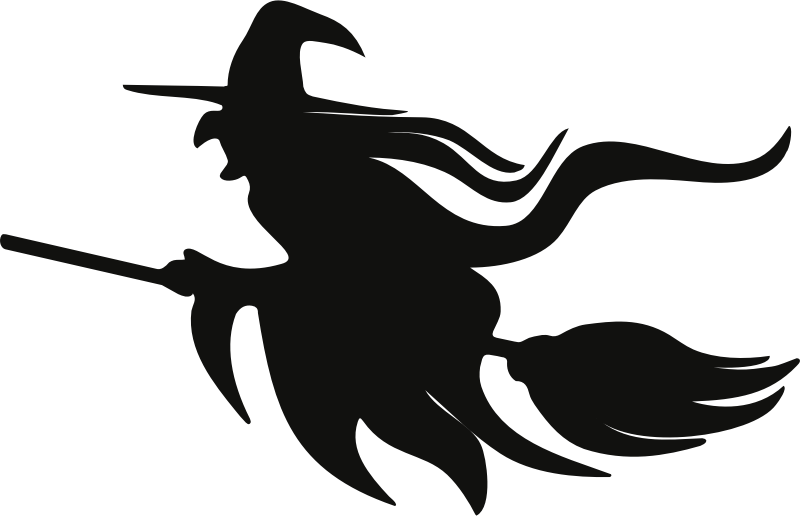 Flying Witch Silhouette PNG