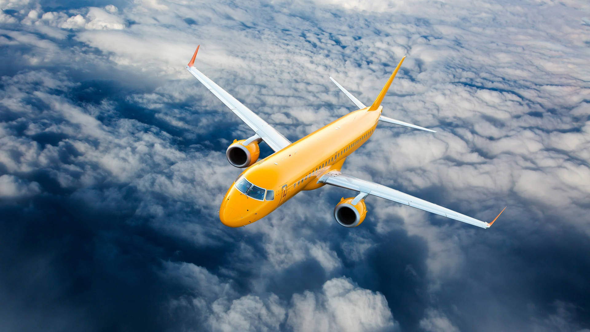 Flying Yellow Hd Plane