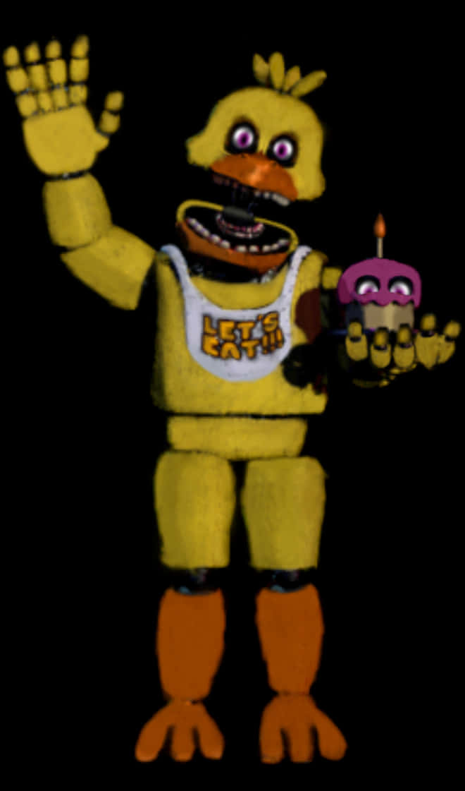Fnaf Chica With Cupcake PNG