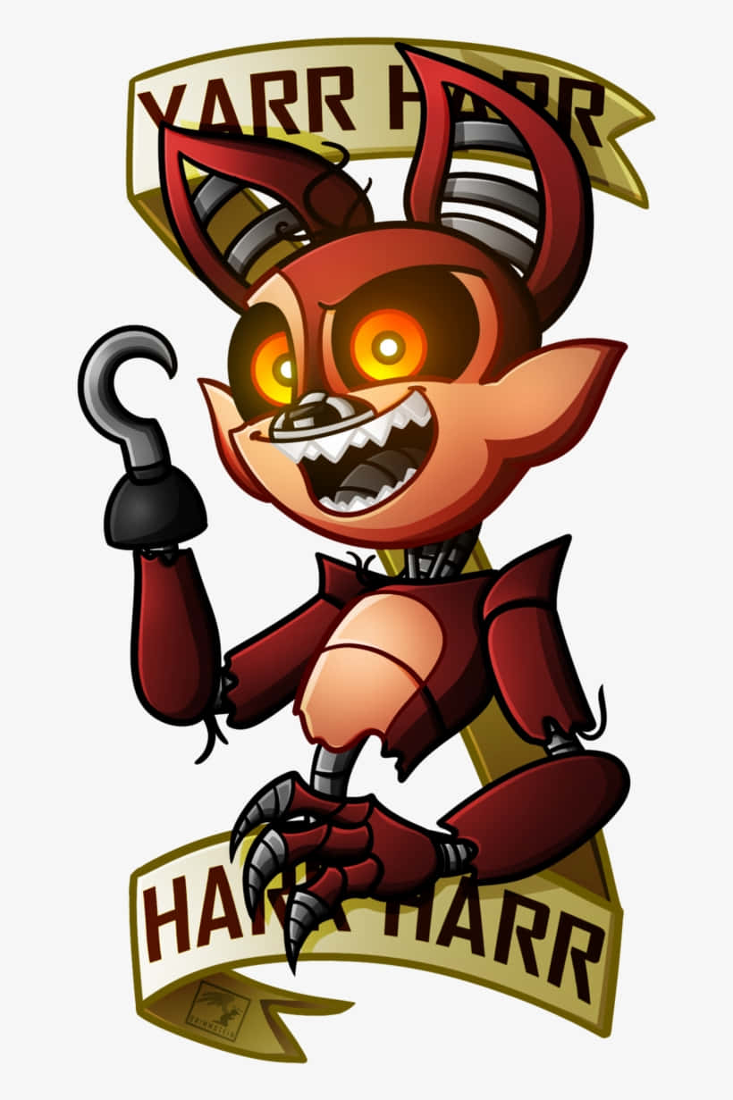Foxy the pirate fox ready for action! Wallpaper