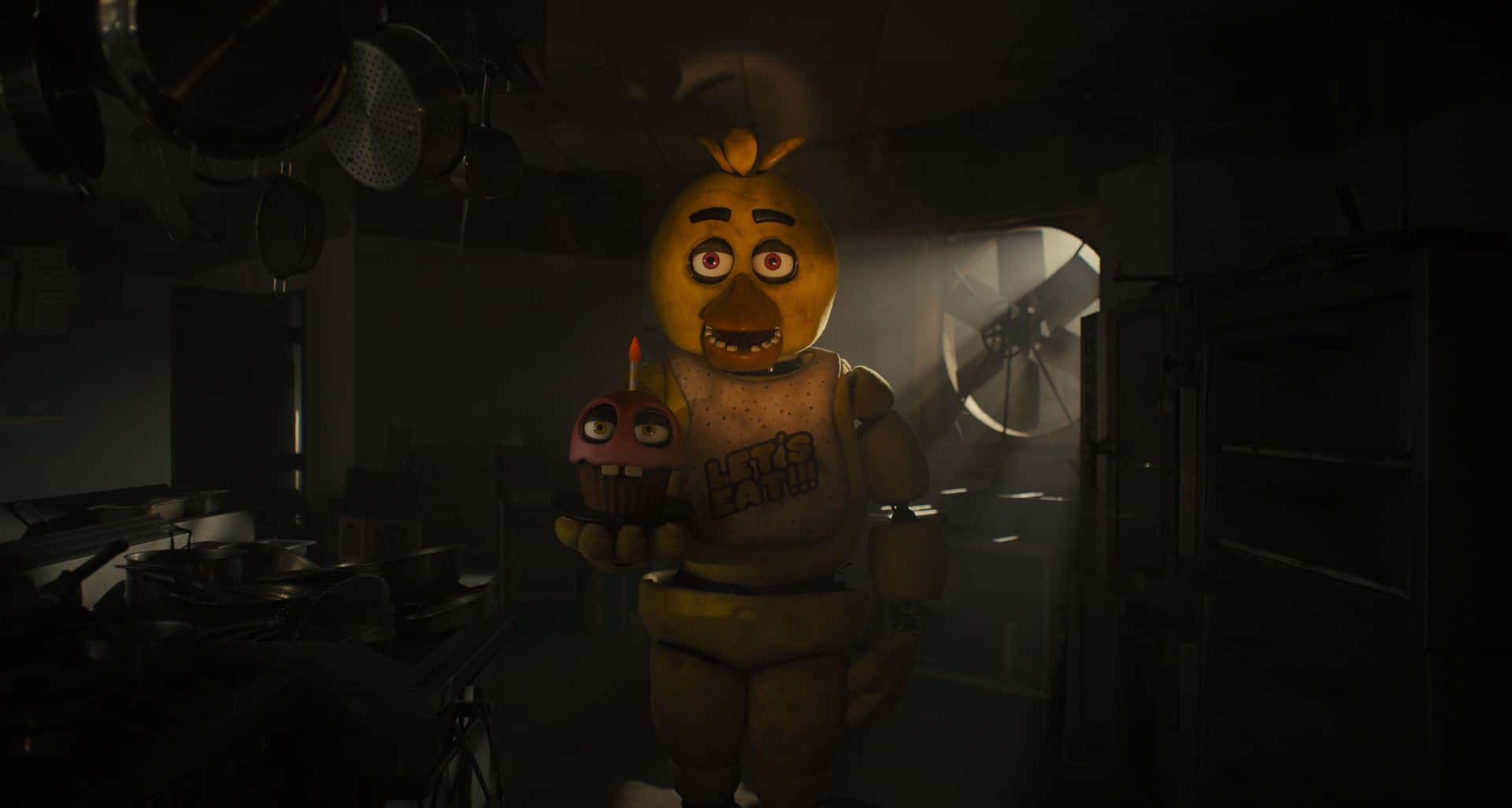 Fnaf Film Chica Med Kake Bakgrunnsbildet