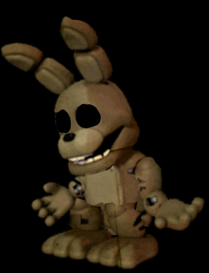 Fnaf Plushtrap Figure Dark Background PNG