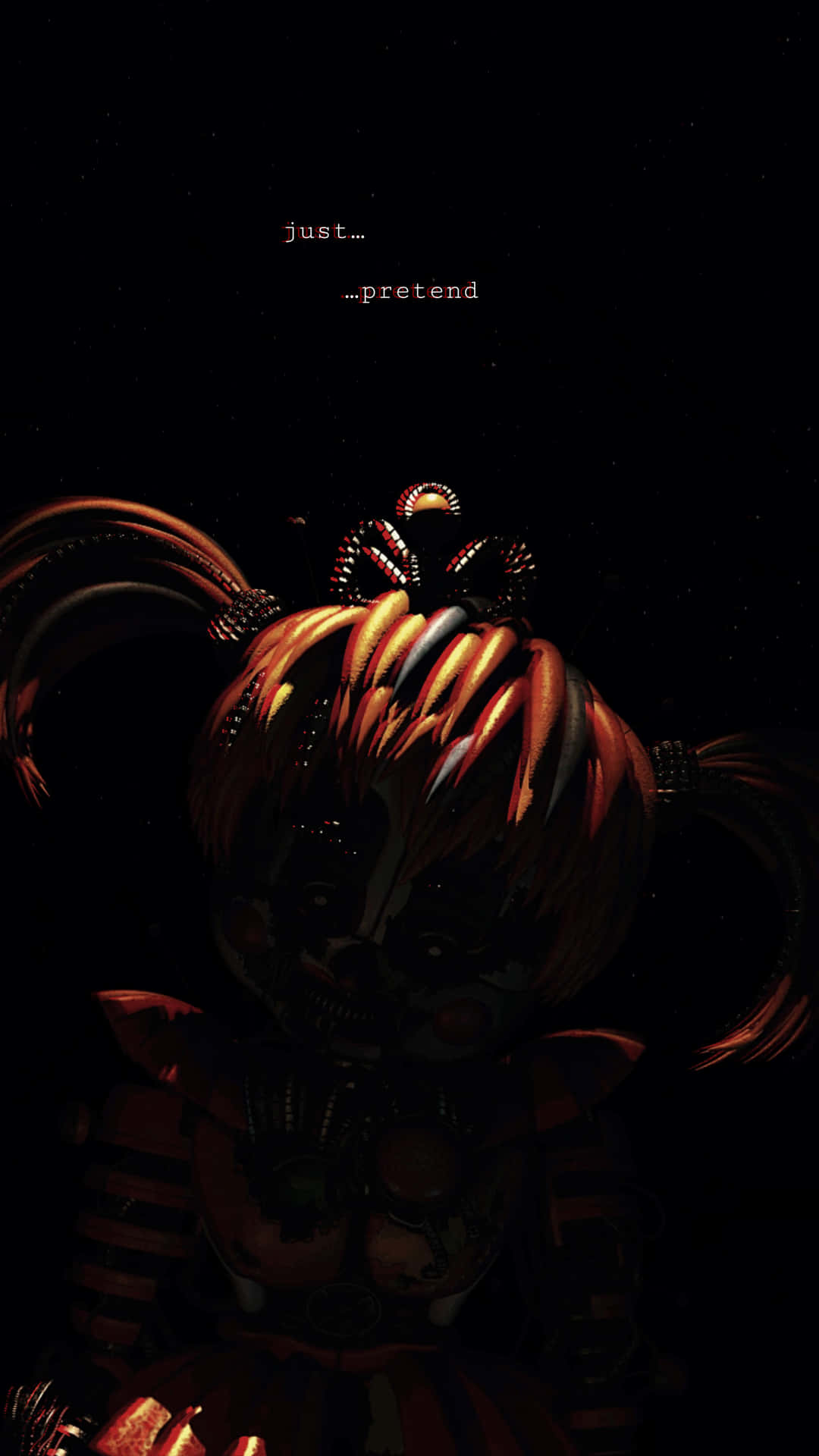 Fnaf Pumpkin Animatronic Dark Aesthetic Wallpaper