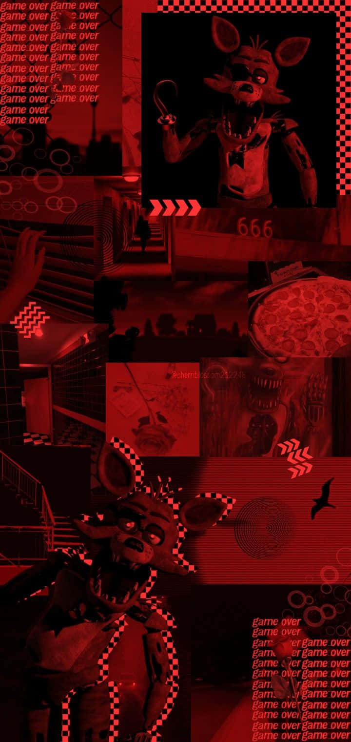 Fnaf Red Aesthetic Collage.jpg Wallpaper