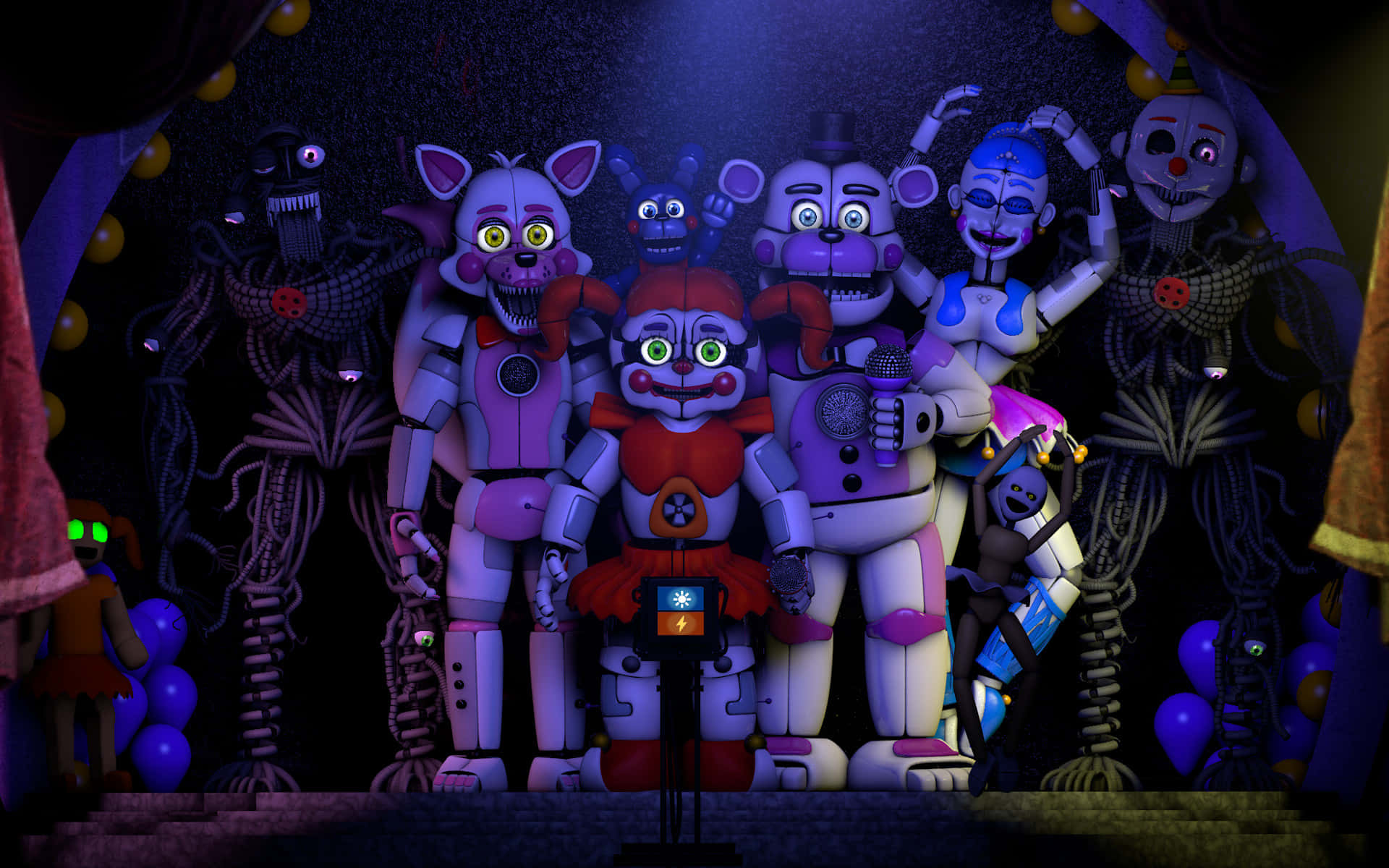 FNAF Sister Location - The Gang's All Here Wallpaper