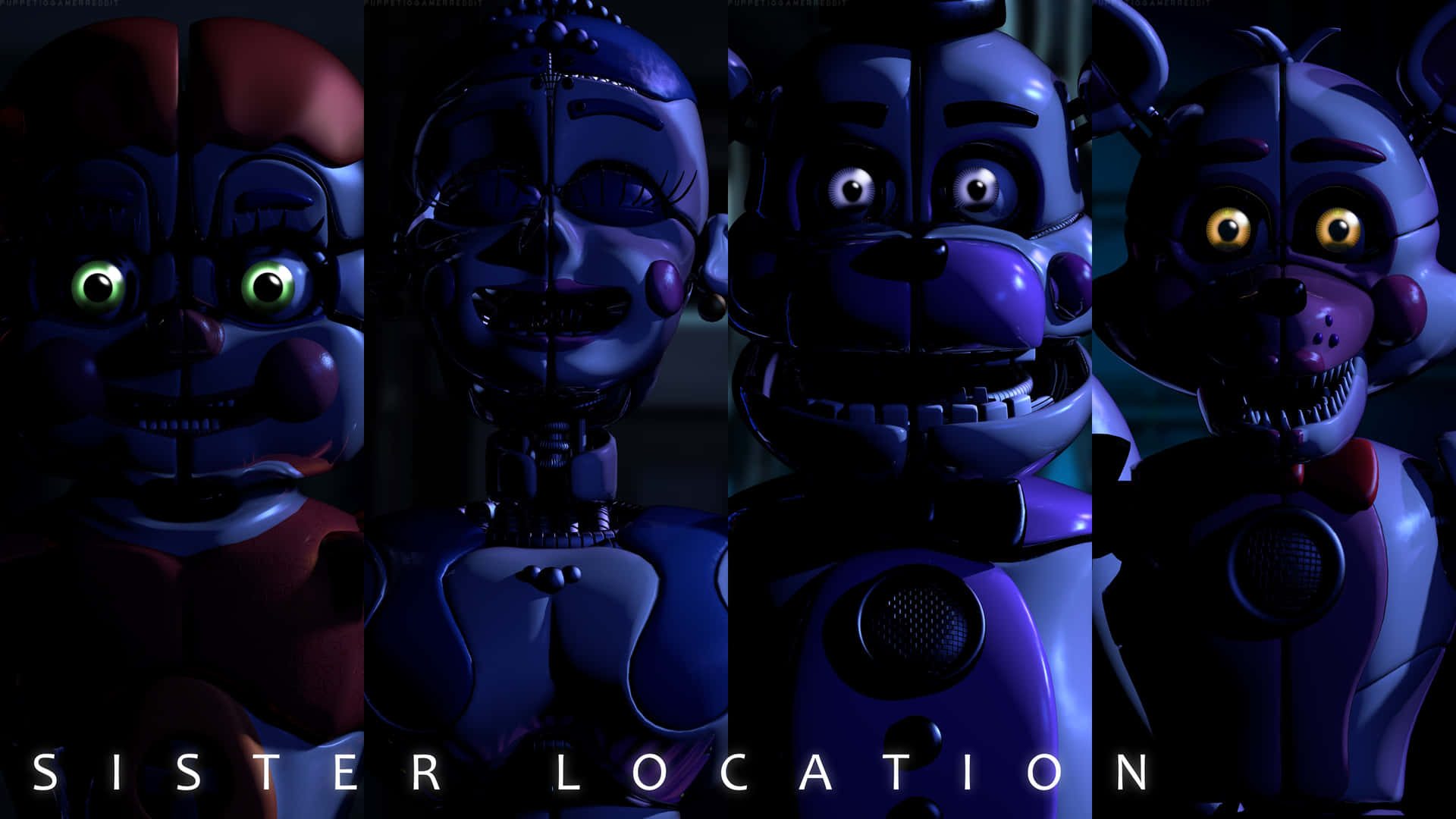 FNAF Sister Location - Animated Characters in Action Wallpaper