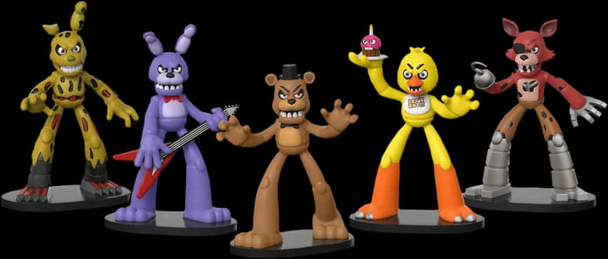 Fnaf_ Character_ Figurines PNG