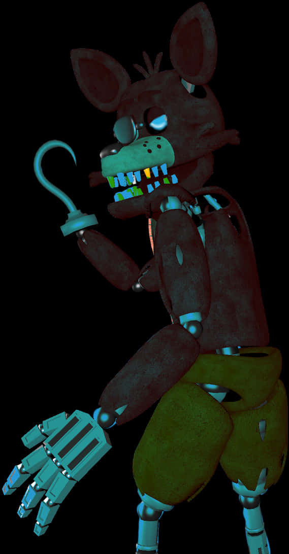 Fnaf_ Foxy_ Character_ Render PNG