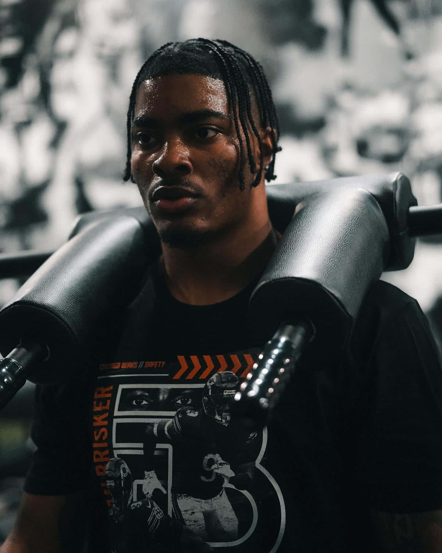 Focused Athlete During Workout Wallpaper