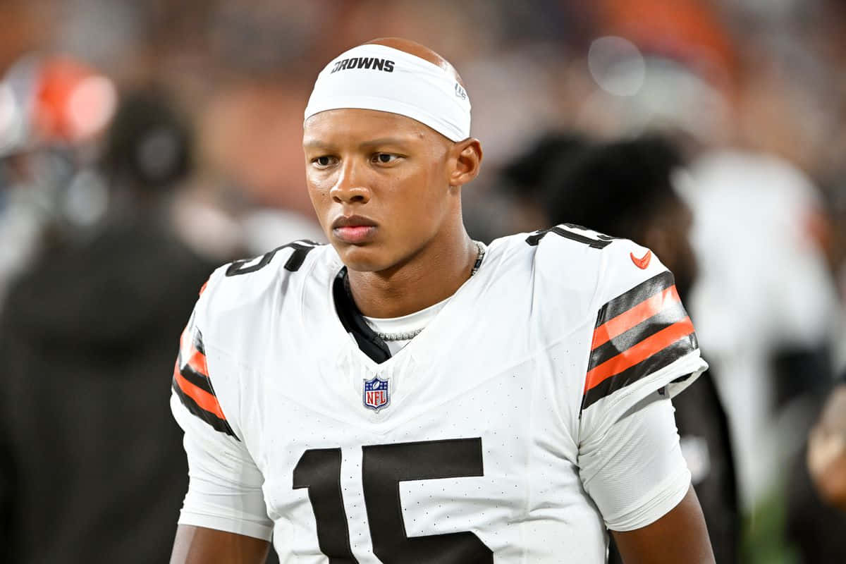 Focused Football Player Joshua Dobbs Wallpaper