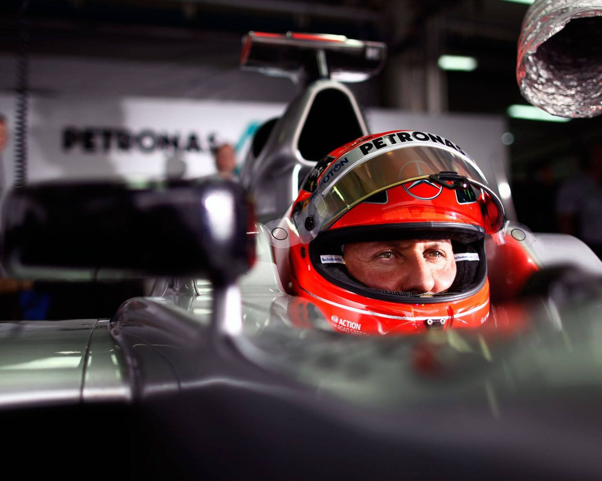 Focused Racer Michael Schumacher