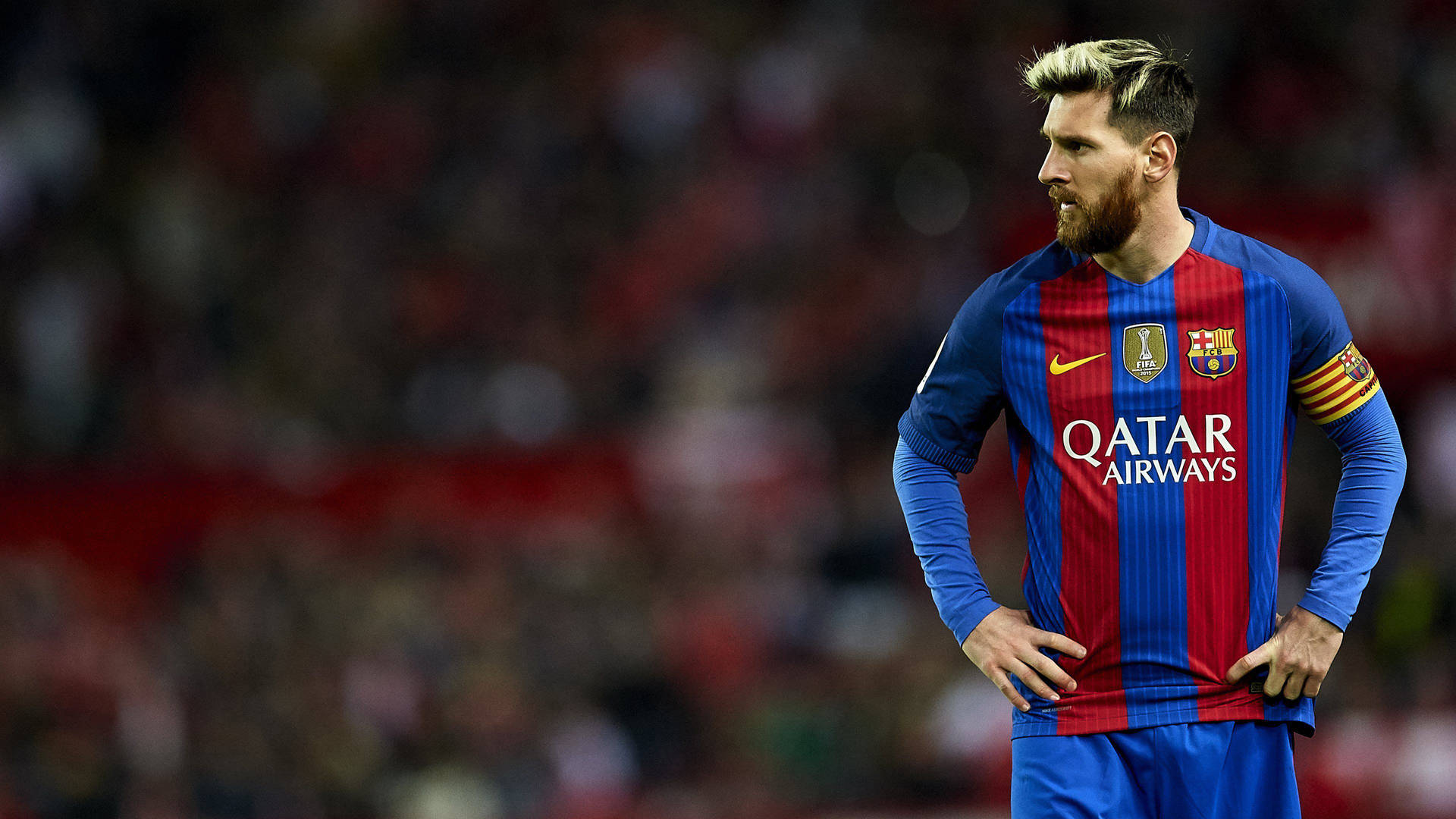 Fodboldspillere Hd Messi Captain Wallpaper