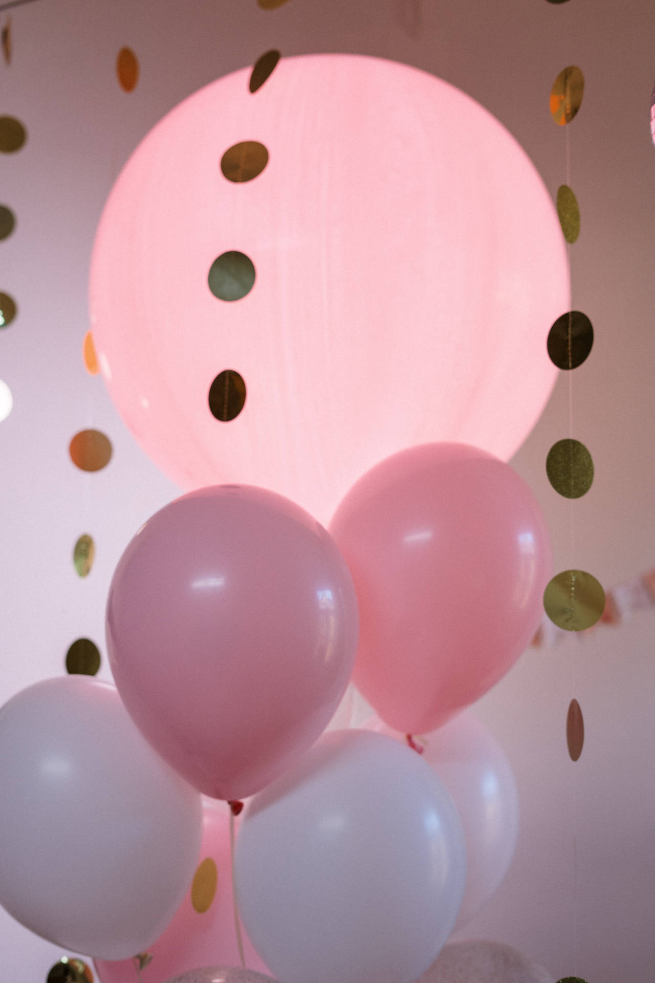 Fødselsdag Polka Dot Ballon Wallpaper