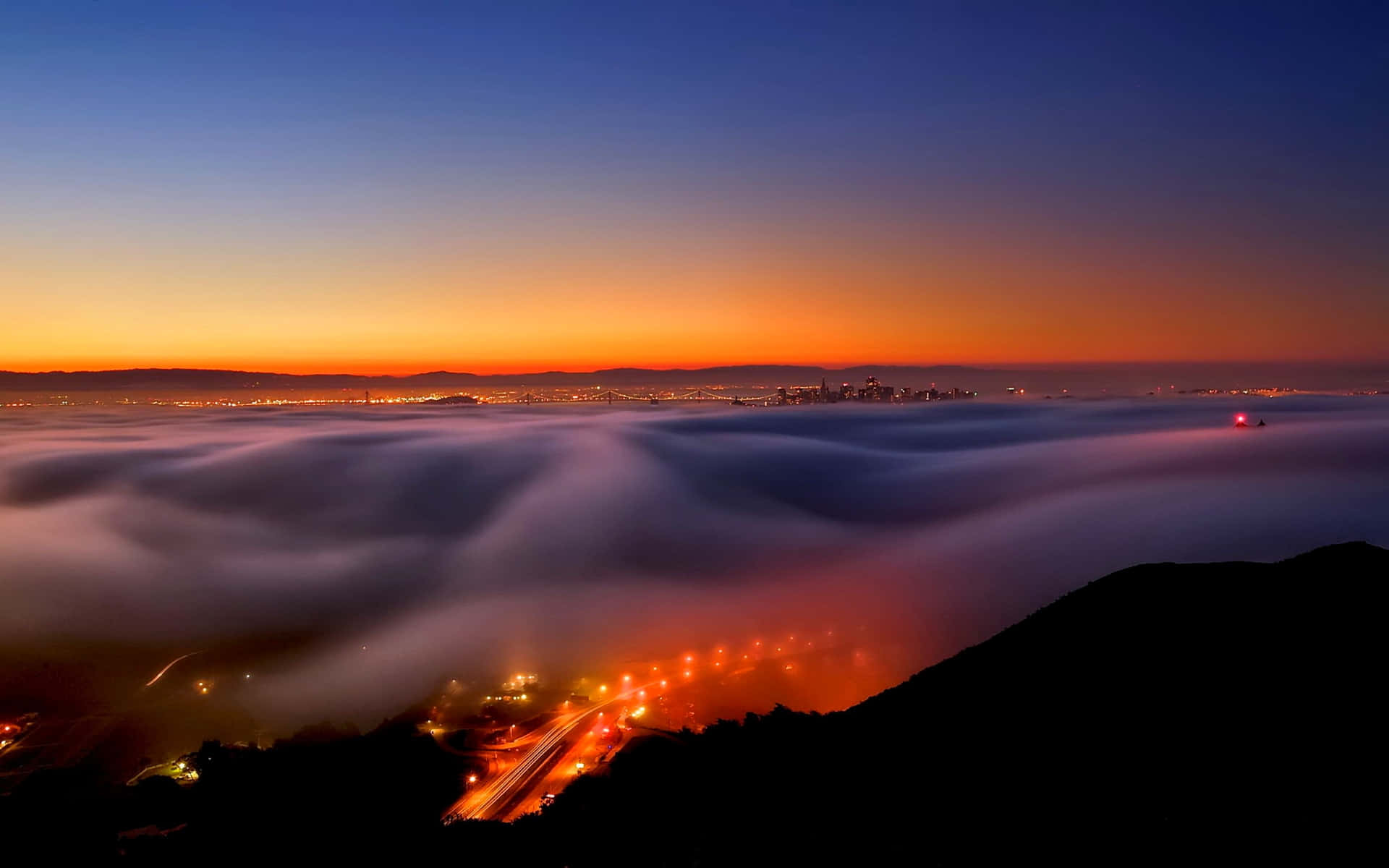 Mystical Morning Fog Rising at Dawn
