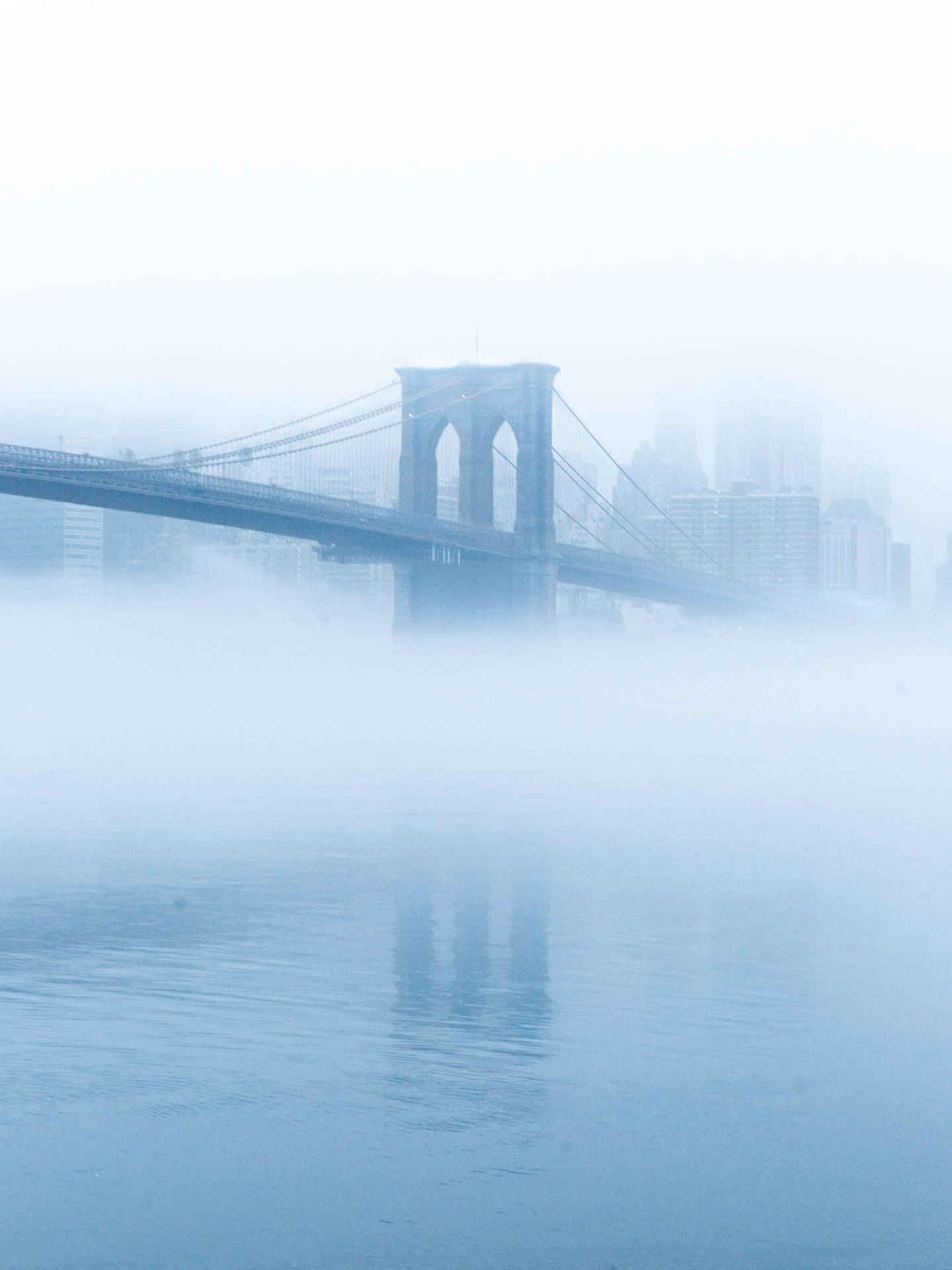 Fog On The Brooklyn Bridge Wallpaper