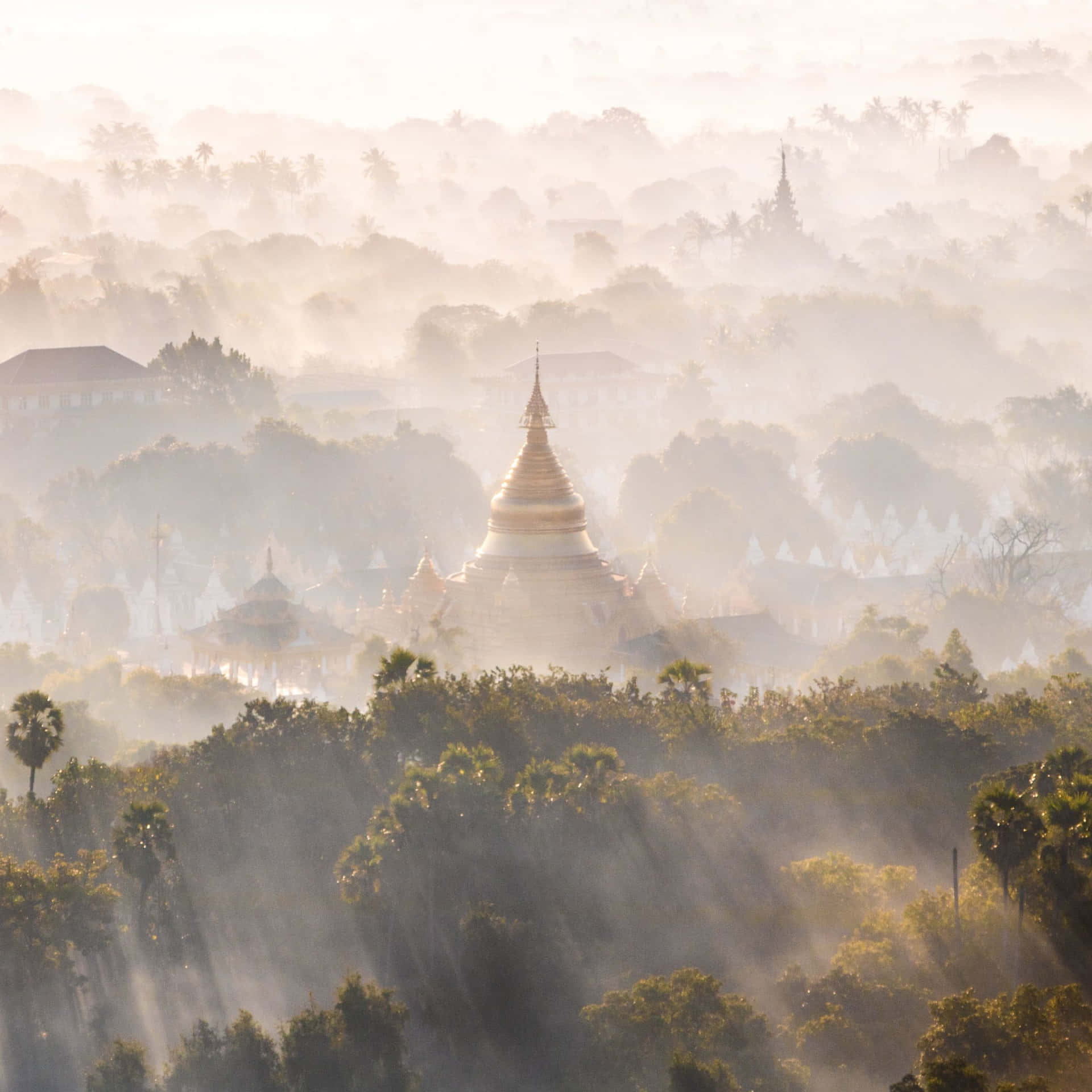 Fog Surrounding Mandalay Hill Wallpaper