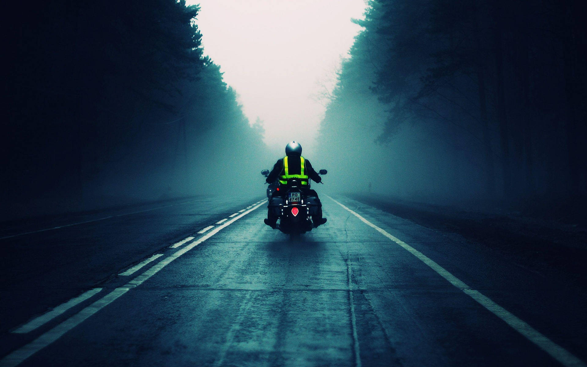 Foggy Bike Ride Background