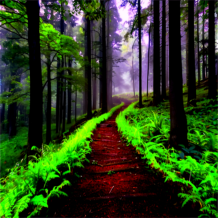 Foggy Forest Path Png Mde72 PNG