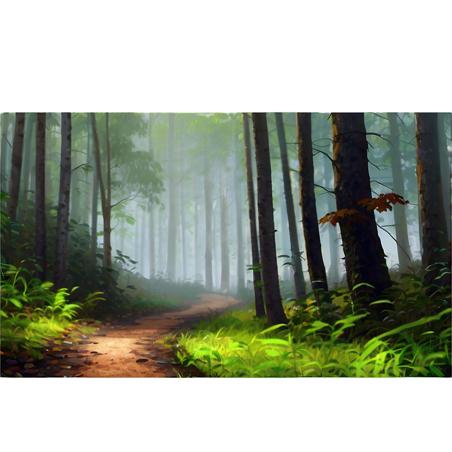 Foggy Forest Path Png Tjf PNG