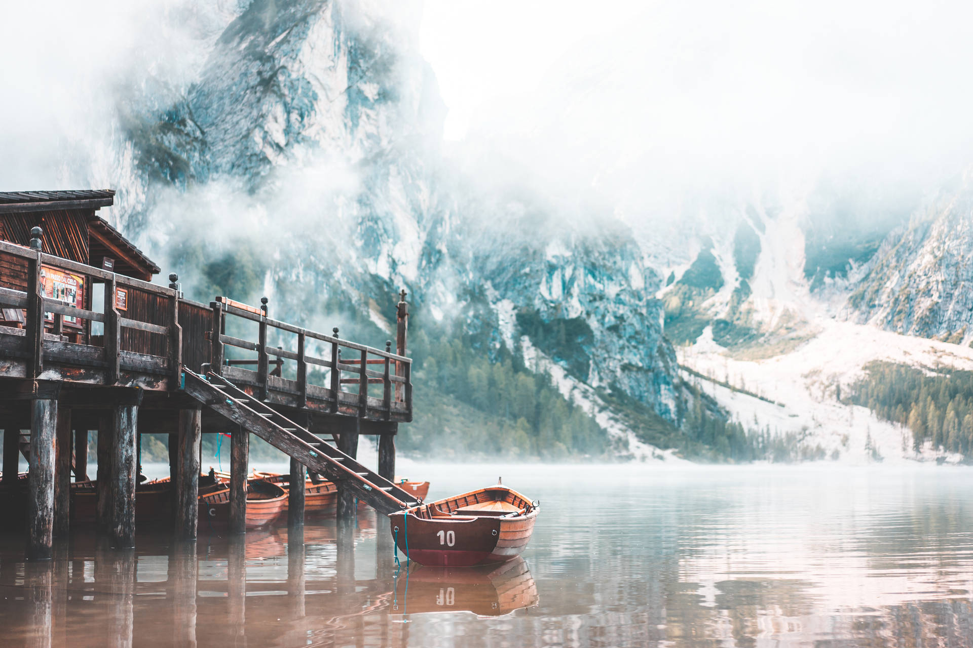 Foggy Lake Landscape Hd Scenery Wallpaper