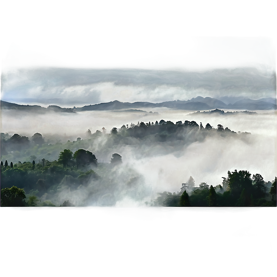 Foggy Landscape Png 05042024 PNG