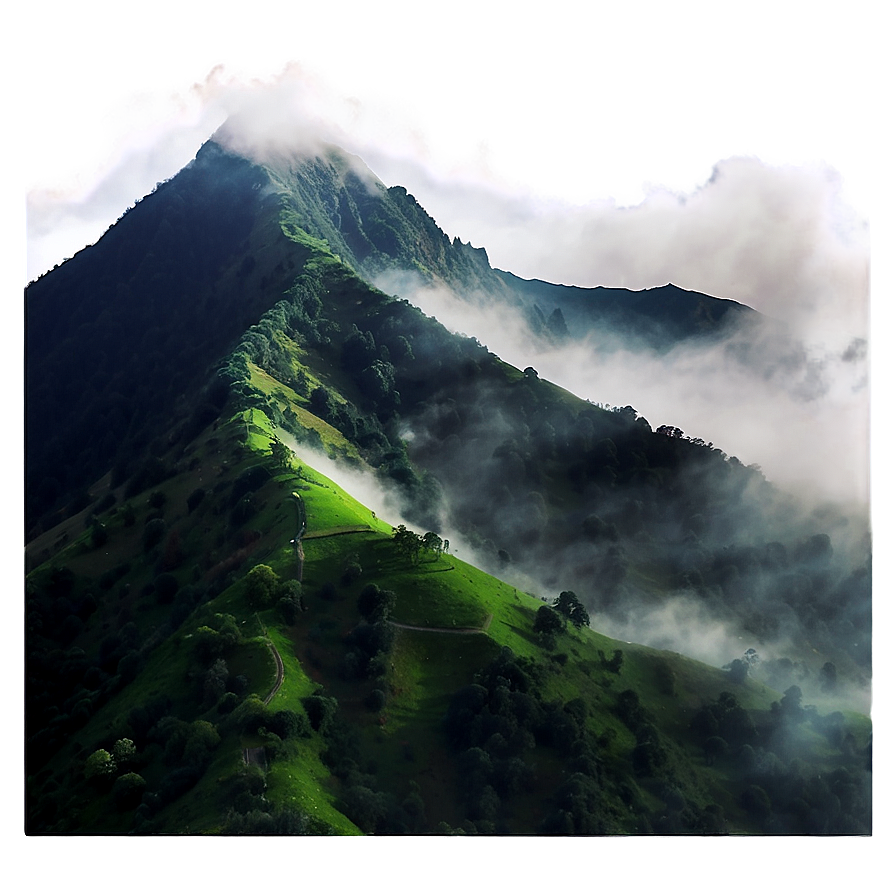 Foggy Mountain Top Png Kaf PNG