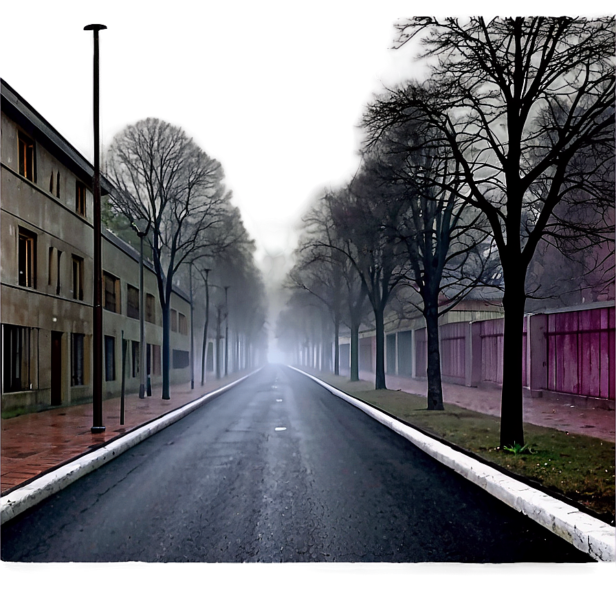 Foggy Street Transparent Png Vrr50 PNG