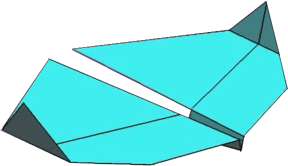 Folded Paper Airplane Graphic PNG