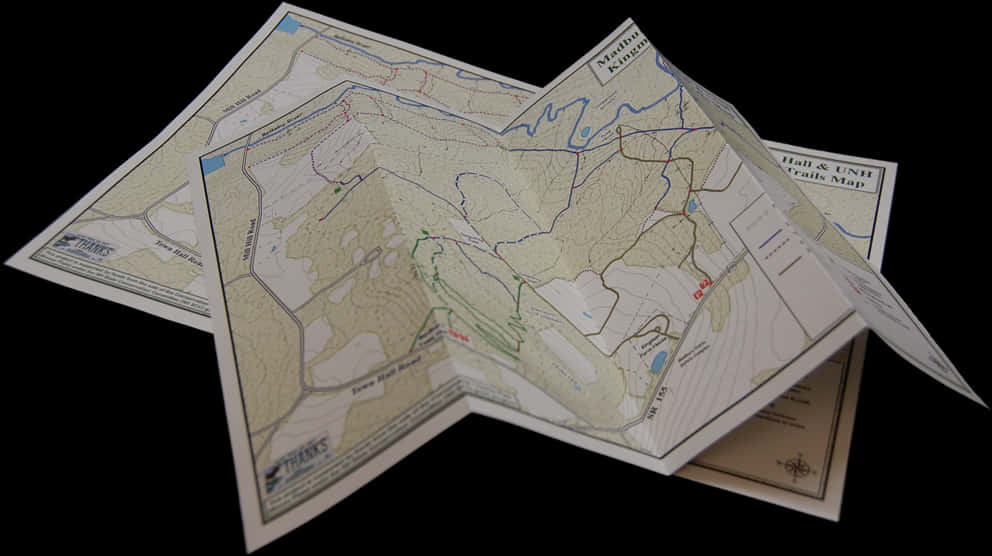 Folded Trail Maps Display PNG